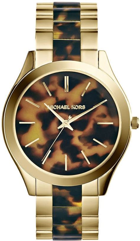 michael kors gold tone tortoise watch|mk4284 women's watch.